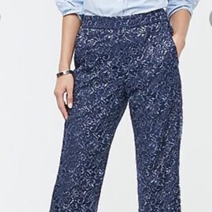 Jcrew Metallic Blue Pull on Pants